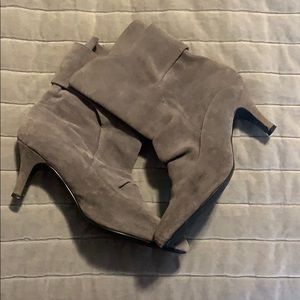 Grey Suede Heeled Ankle Bootie - Size 10 - NWOT